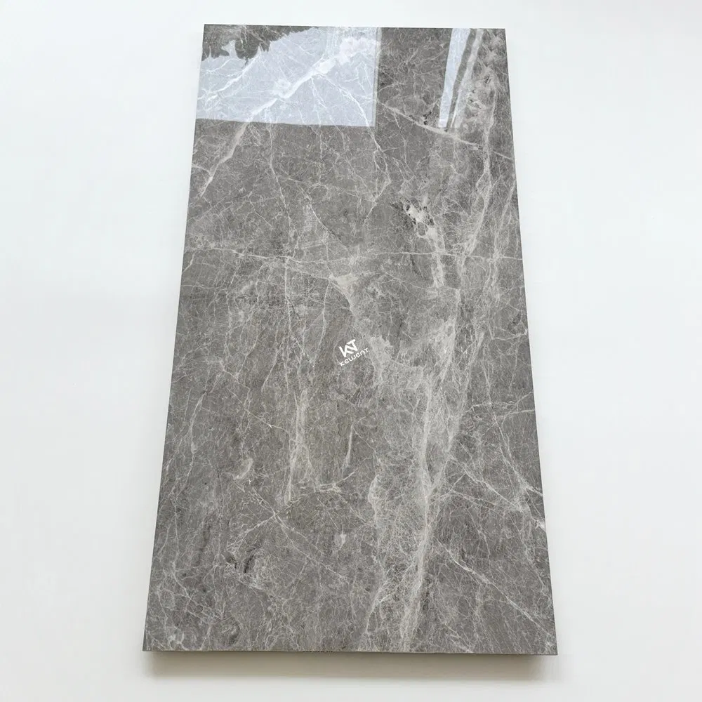 Custom Order 600X1200 Gray Glossy Floor Tiles Grey Glazed Floor Tiles