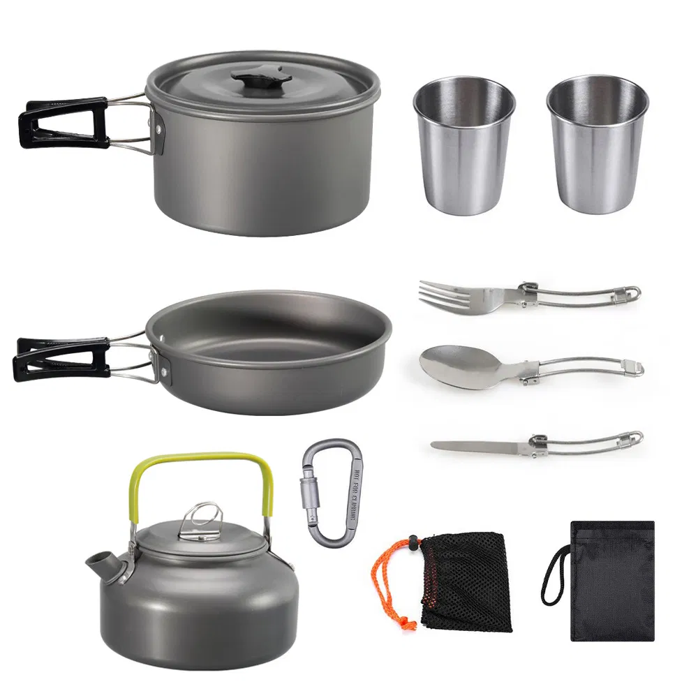 Outdoor Camping Set Pot Tableware Combination Portable Picnic Cookware