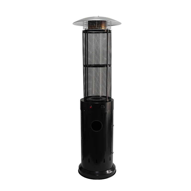 Easy Install Certified Iron Plastic Spray Portable Outdoor Gas Pyramid Patio Heater with Quartz Lamp