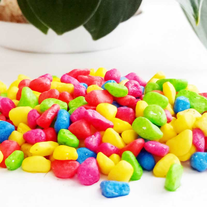Wholesale Dyed Colorful Polished Gravel Pebbles Stone