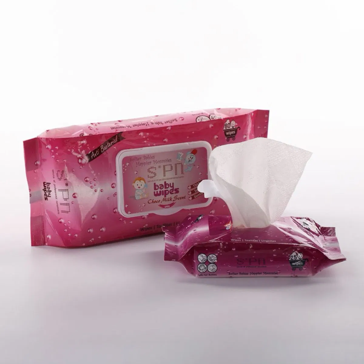 Spn Biodegradable Bamboo Flushable Super Super Soft Sensitive Skin Baby Wipe Lint Free Disinfectant Organic Hypoallergenic Baby Wipes with Chamomile and Aloe