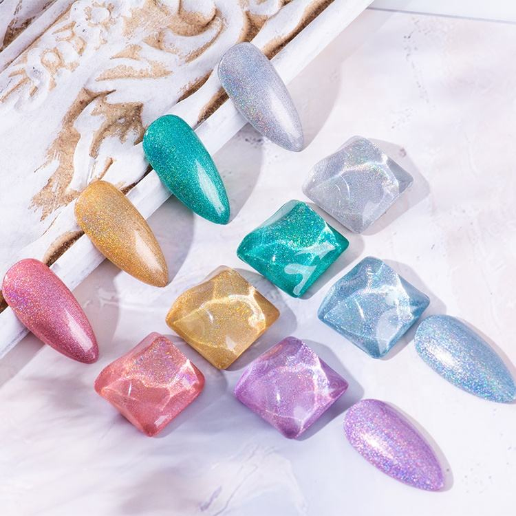 RS Nail Rainbow Gel Polish 15ml Magnet Holographic Nail Gel Nail Art UV Gel Polish