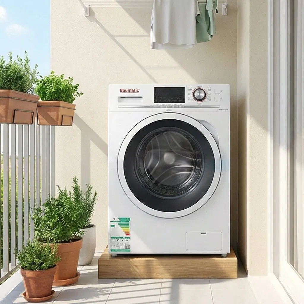 8kg White Color Front Loading Washing Machine