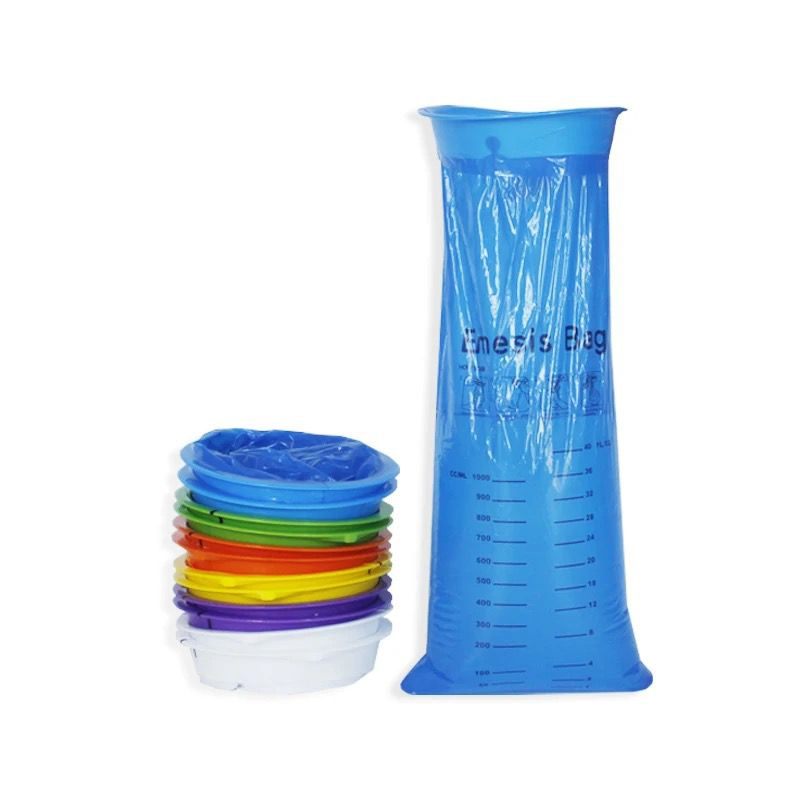 Wholesale Factory Medical Biodegradable Epi PE 1000ml 1500ml Air Sickness Nausea Throw up Puke Disposable Barf Vomit Emesis Bags
