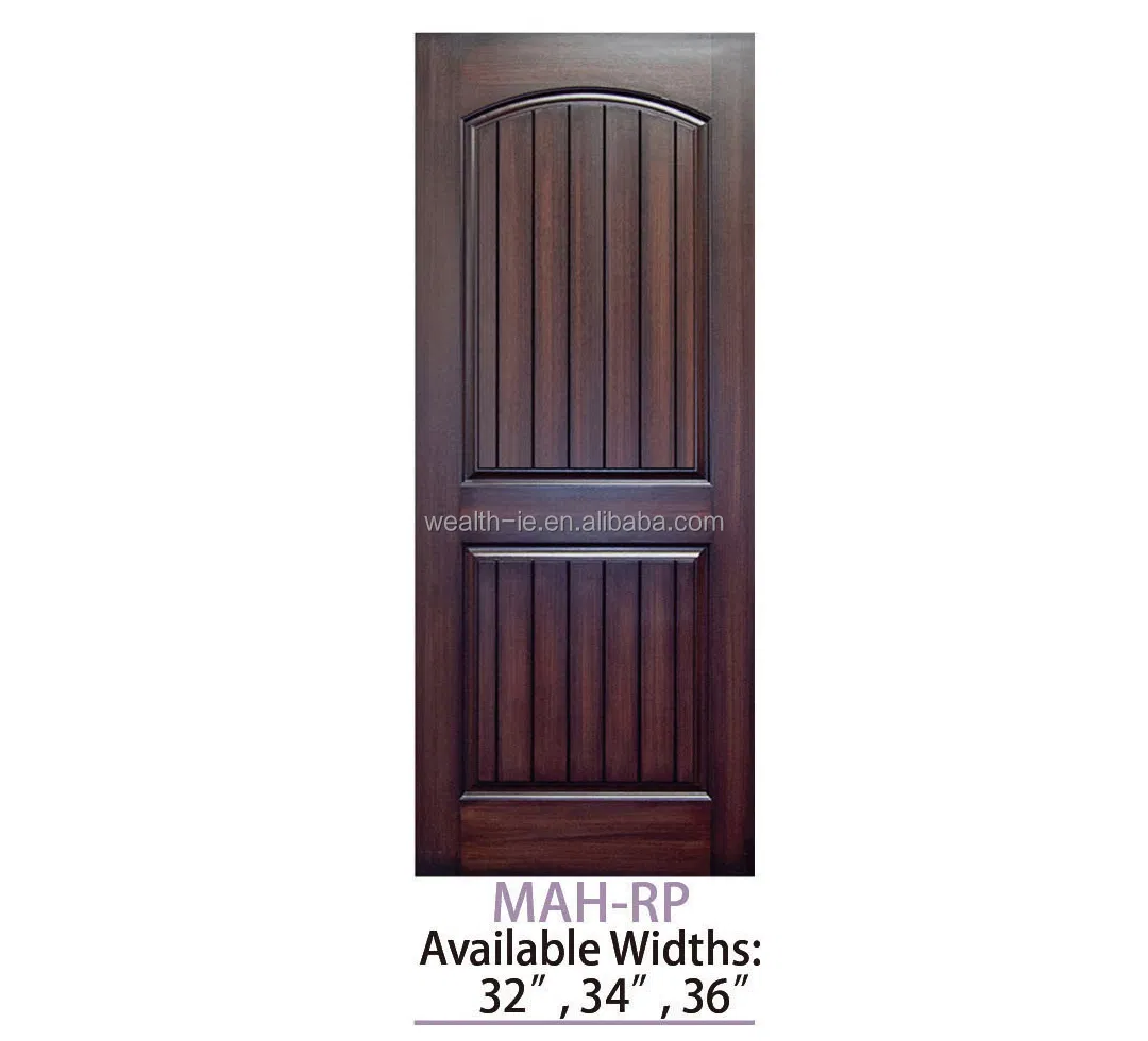 China Manufacturer Wholesale Fiberglass Door with Mahogany Grain