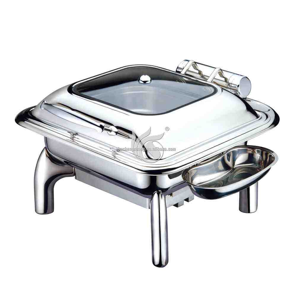 Five Stars Hotel Buffet Reception Common Use Food Heater Stainless Steel Hydraulic Chafing Dish