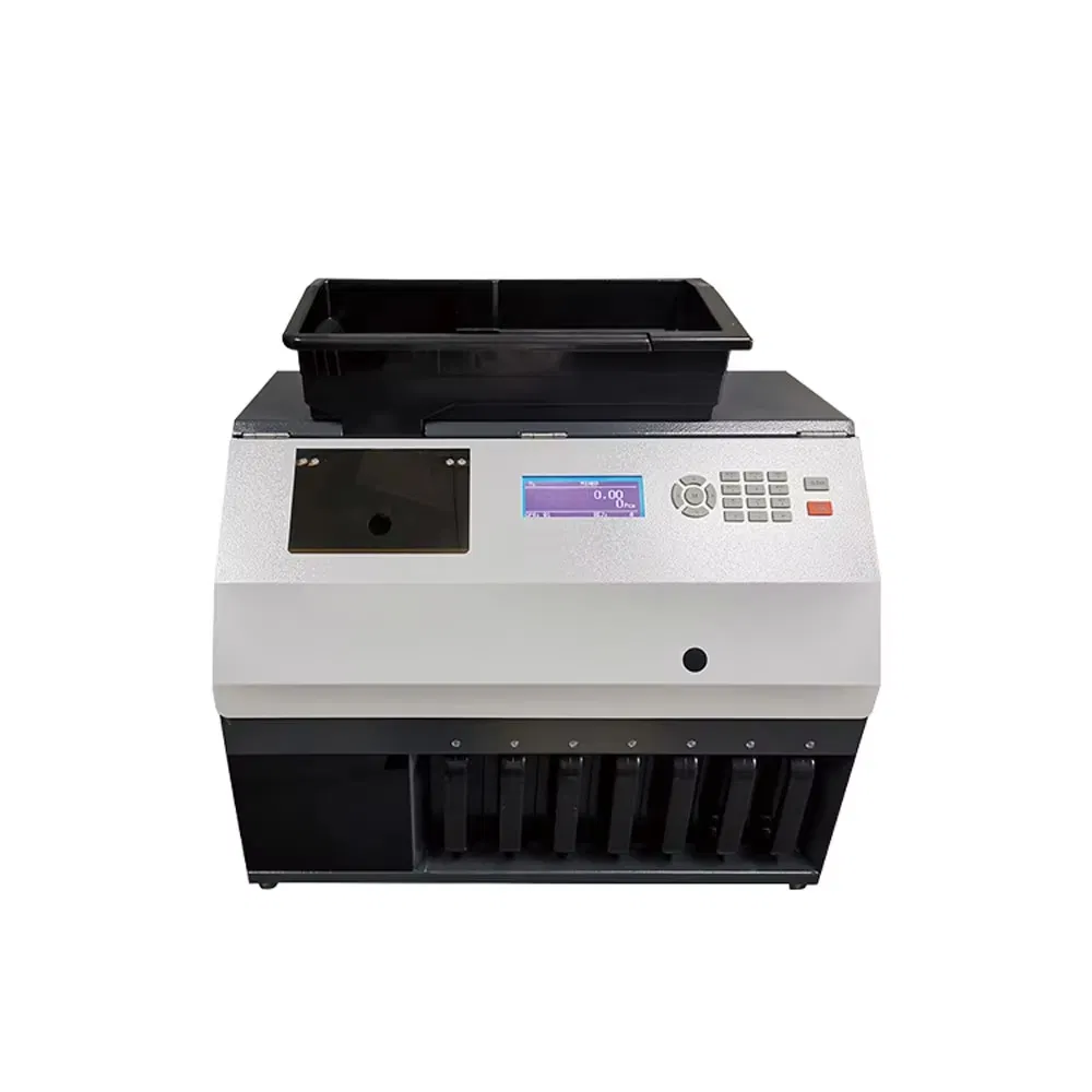 CS-610 Coin Counter Sorter Machines Totals and Subtotals in Value and Number of Coins Counted Unique Alloy Sensor Technology