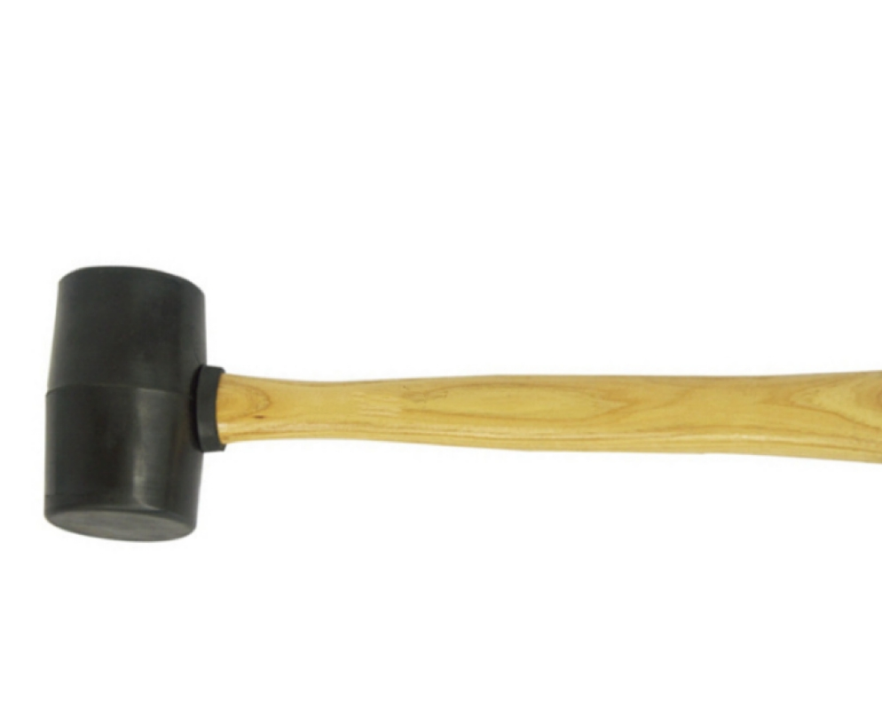 Hand Tool - Rubber Mallet with Wooden Handle