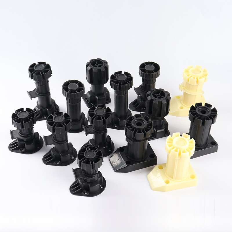 Jnz 80-100mm Furniture Plastic Black Leveling Plastic Sofa Leg