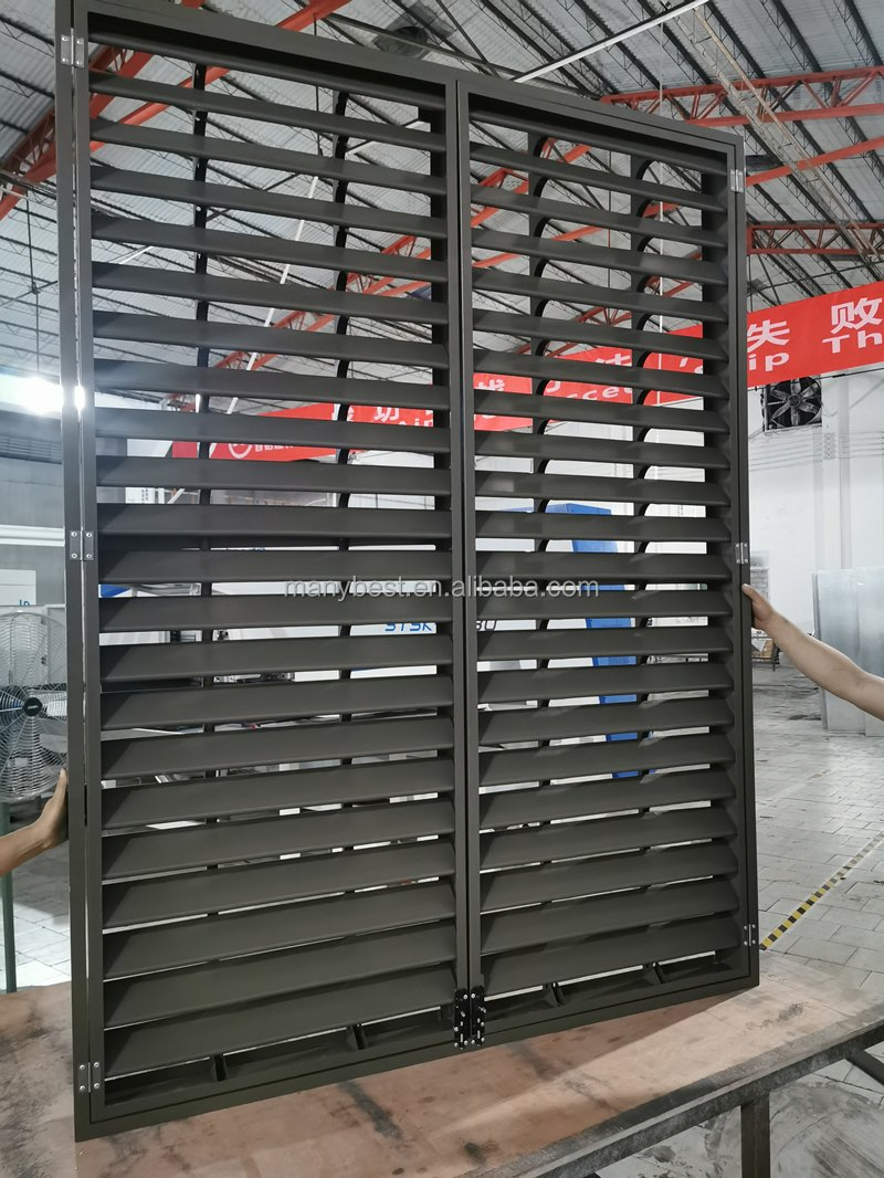 Custom Modern Bahamas Window Outdoor Sun Shades Vertical Electric Architectural Modern Aluminum Shutter Exterior