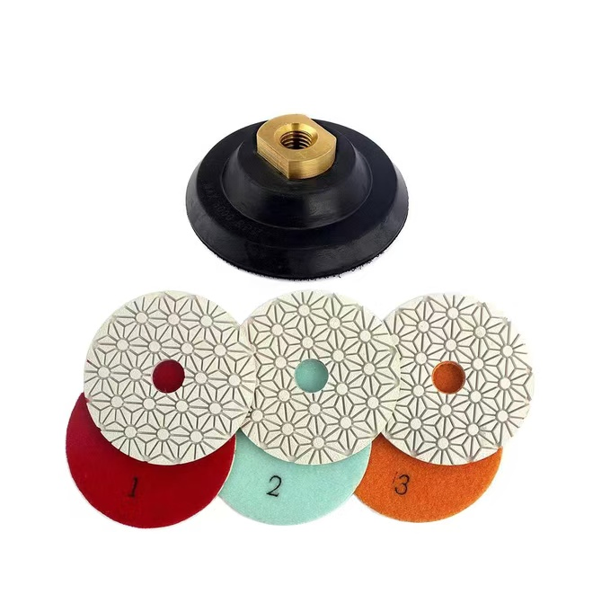 Joytech 3 Step Polishing Pads Diamond Resin for Stone Granite Marble Concrete Terrazzo High Quality CE Certification