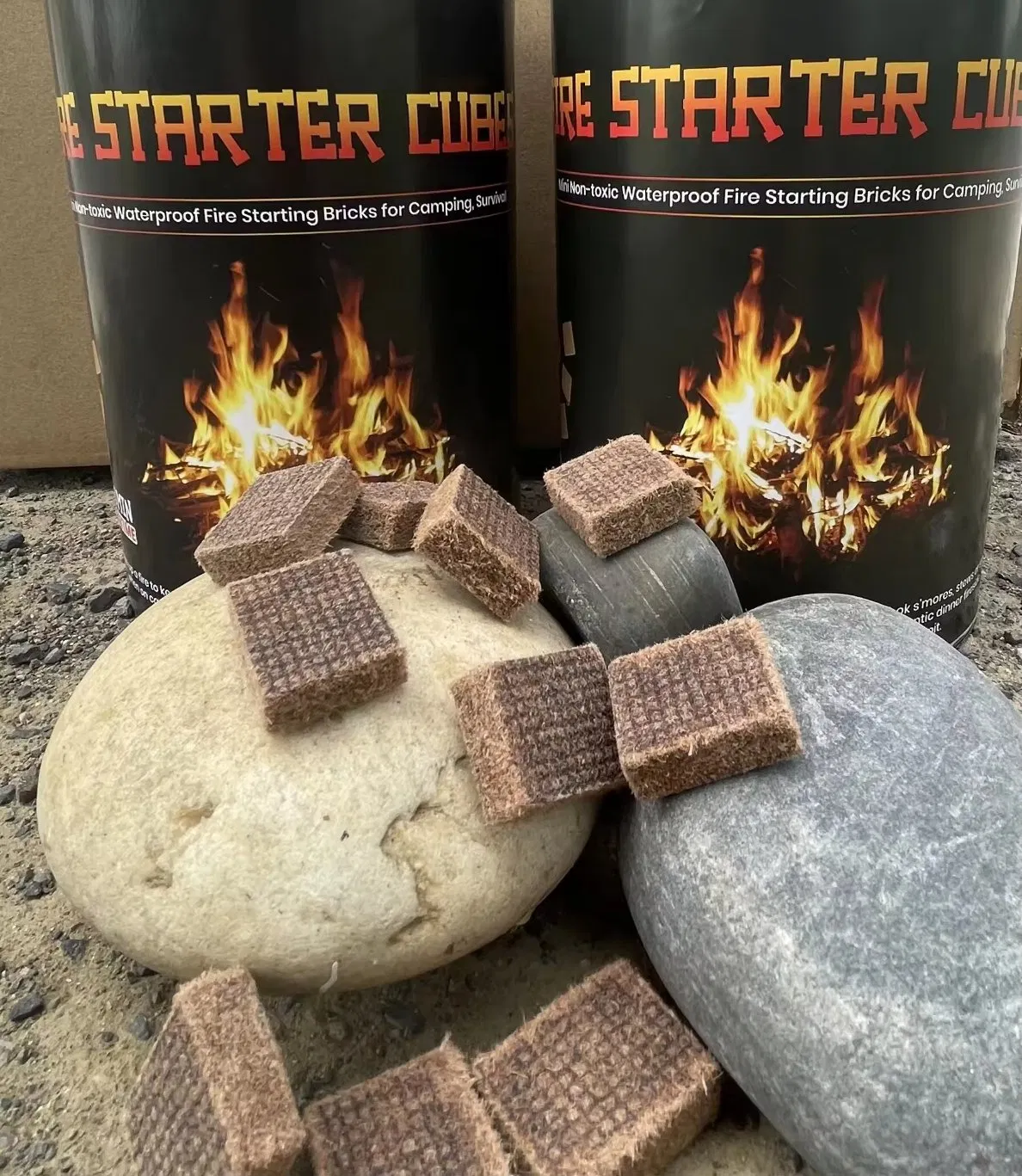 Natural Fire Starter Squares for Grills and Campfires