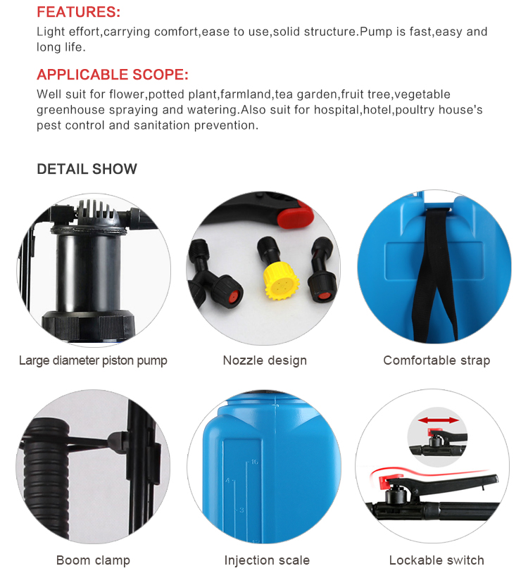 16L Knapsack Manual Fertilizer China Sprayer (SX-LK16U-A)