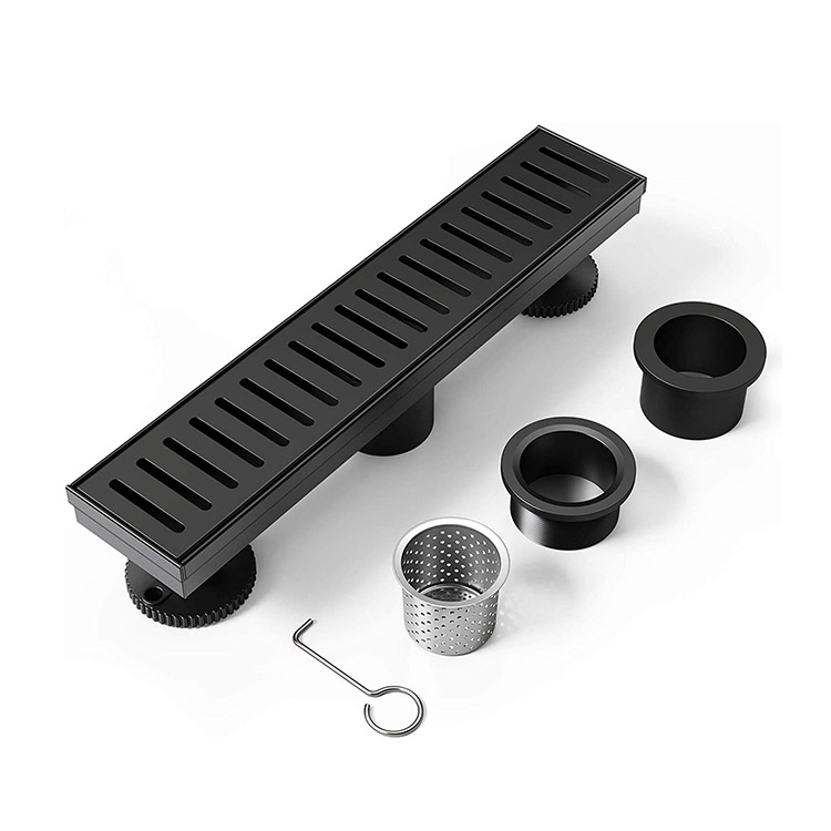 Черный решетчатый трап для душа и пола, нержавеющая сталь