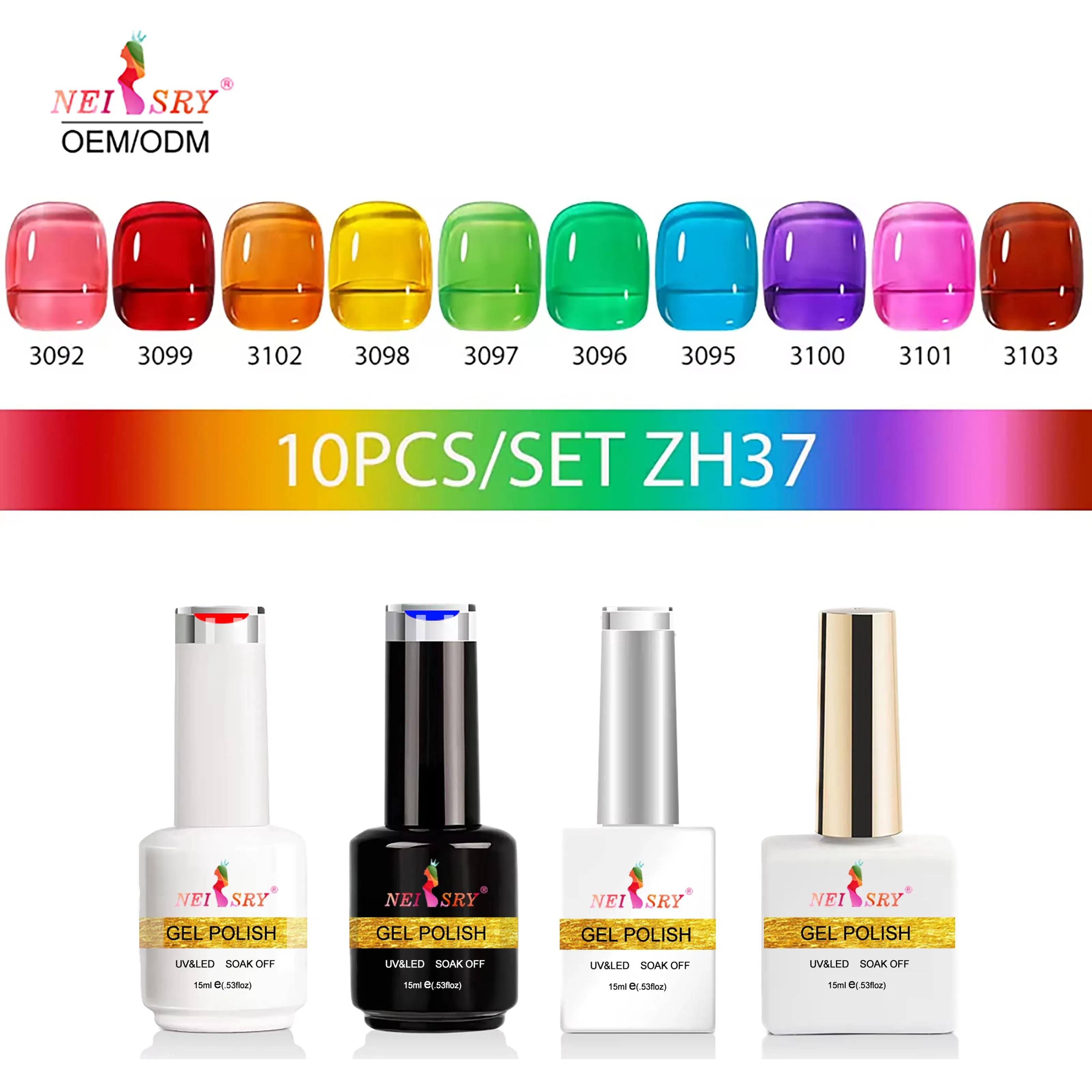 Neissry Solid Nail Gel Gel Nail Polish Hema Free Gel Nail Color Nail Gel for Long-Lasting Shine