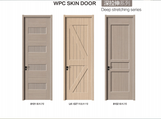 Modern Design PVC Door for Bathroom Water Resistant Interior WPC Door