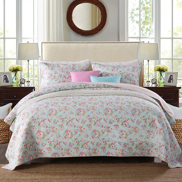 Factory Supply Home Textile Gift Quilt Set Super Soft Quilt Blanket Comfortable Nature Bedding Coverlet Sets Bedspread