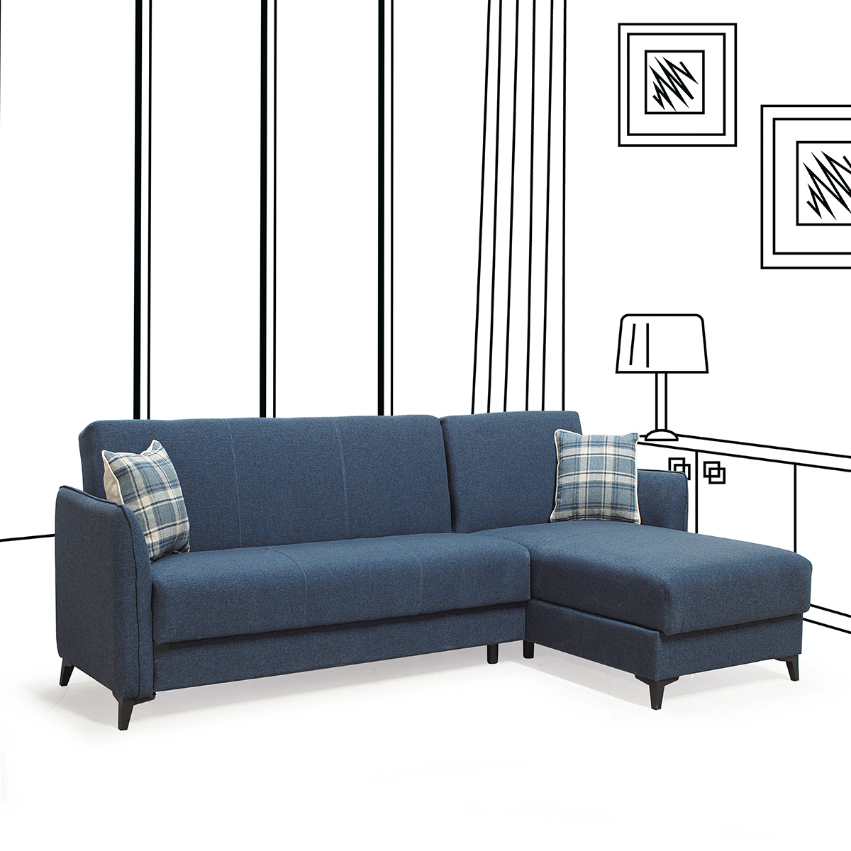 Диван-кровать модульный гостиничный