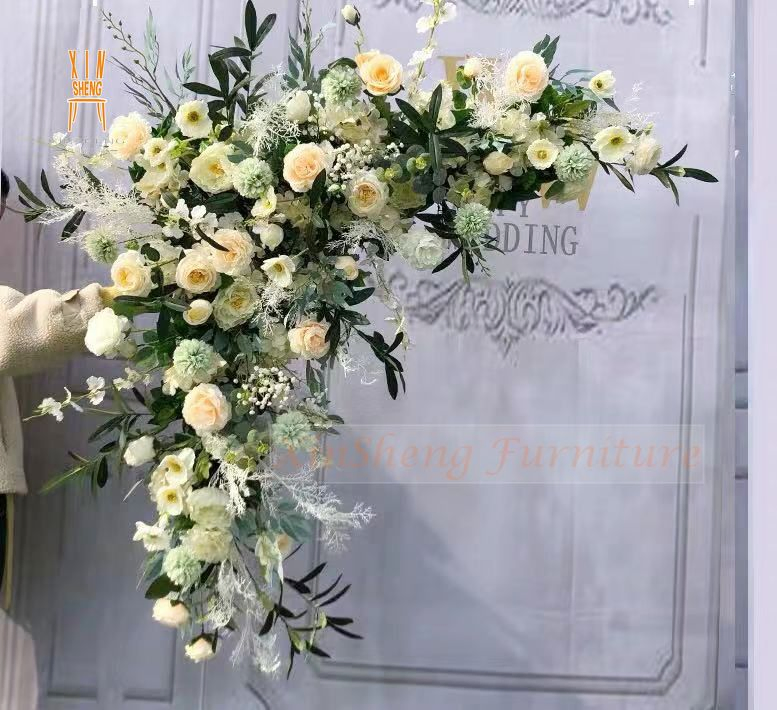 Wedding Triangle Artificial Flower Decorative Party Arch Flower Runner