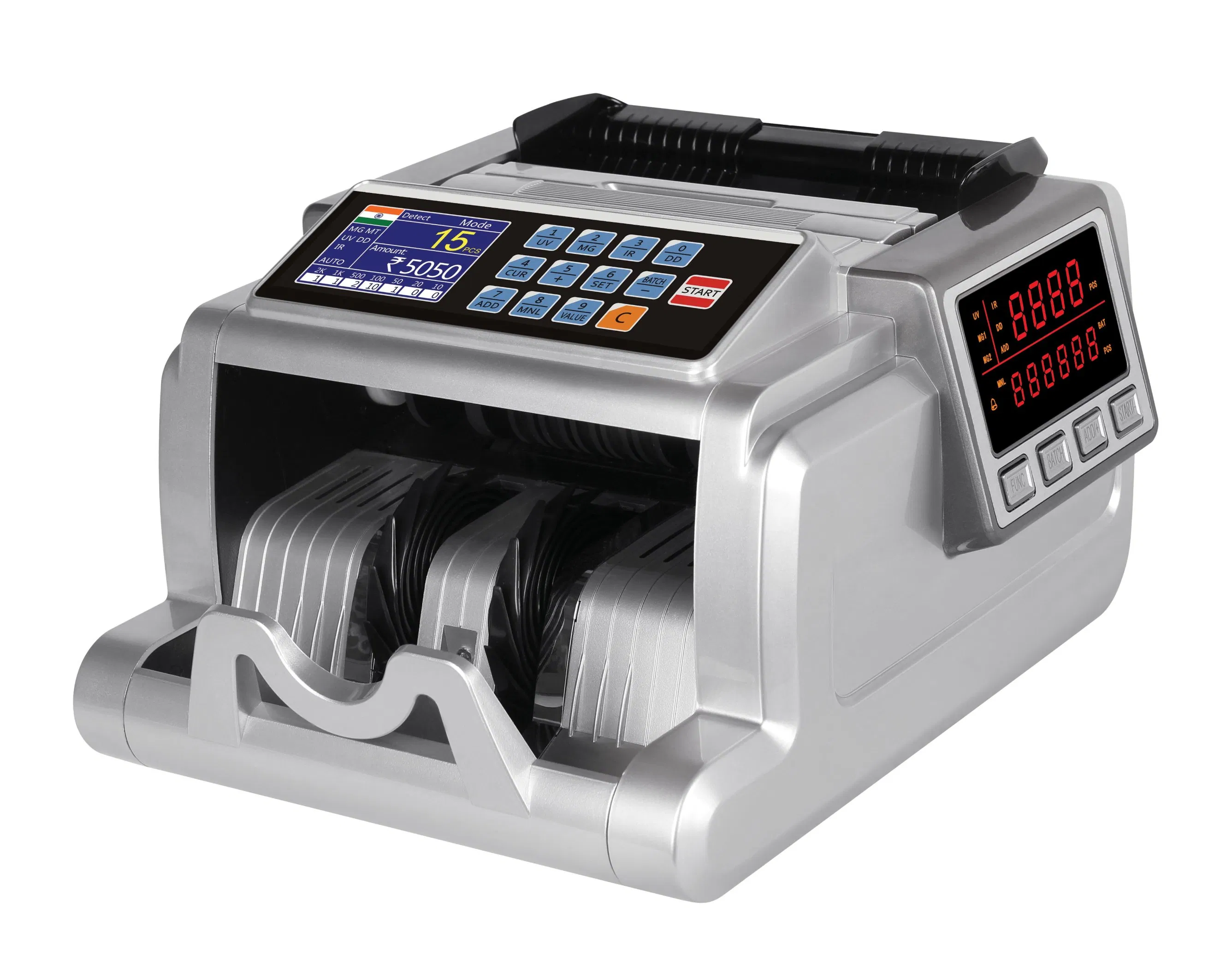 Al-6900t Dual Display Heavy Duty Bank Use Money Discriminator Bill Banknote Cash Counter Currency Counting Machine