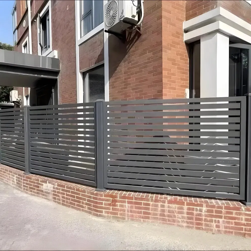 Smart Home Ready System with Pre-Installed Conduits for Wiring and Sensors Aluminum Alloy Fence and Aluminum Railing