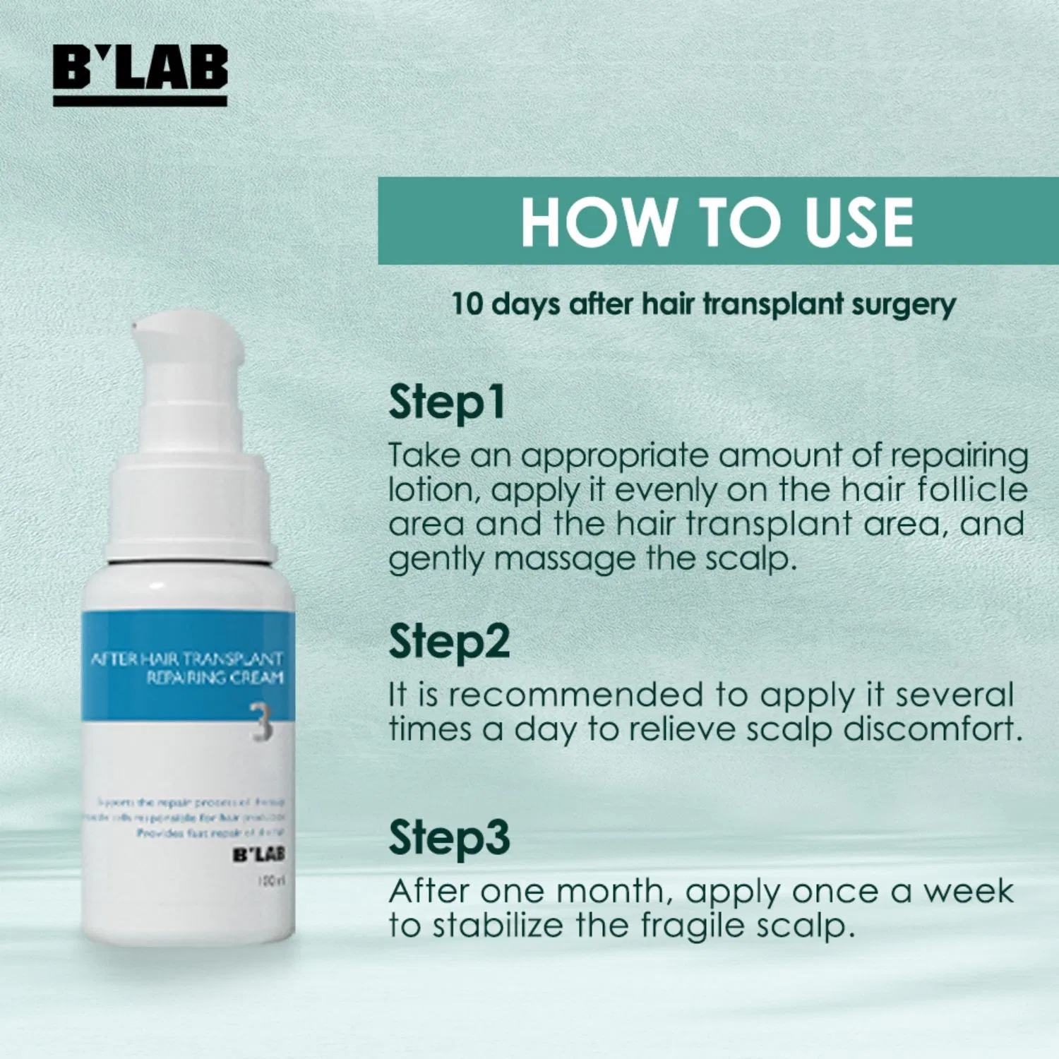 Natural Mint Camphor Head Scalp Care After Hair Transplant Repairing Cream