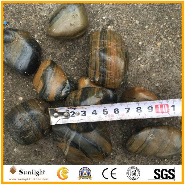 Wholesale Polished Black Pebble /Cobble Stone for Graden Stone