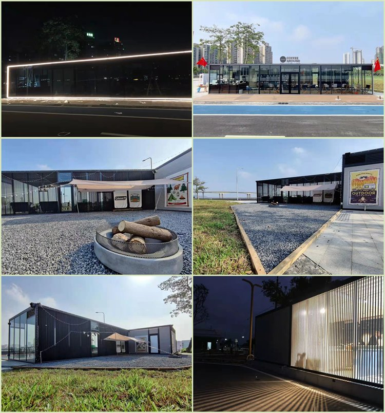 Outdoor Buildings Shop Waterproof Aluminium Room Addition Frame Glass Sunroom for Cafes and Coffee Shops Instagrammable Spots