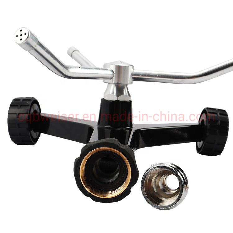 Metal 3-Arm Sprinkler with Wheel Base