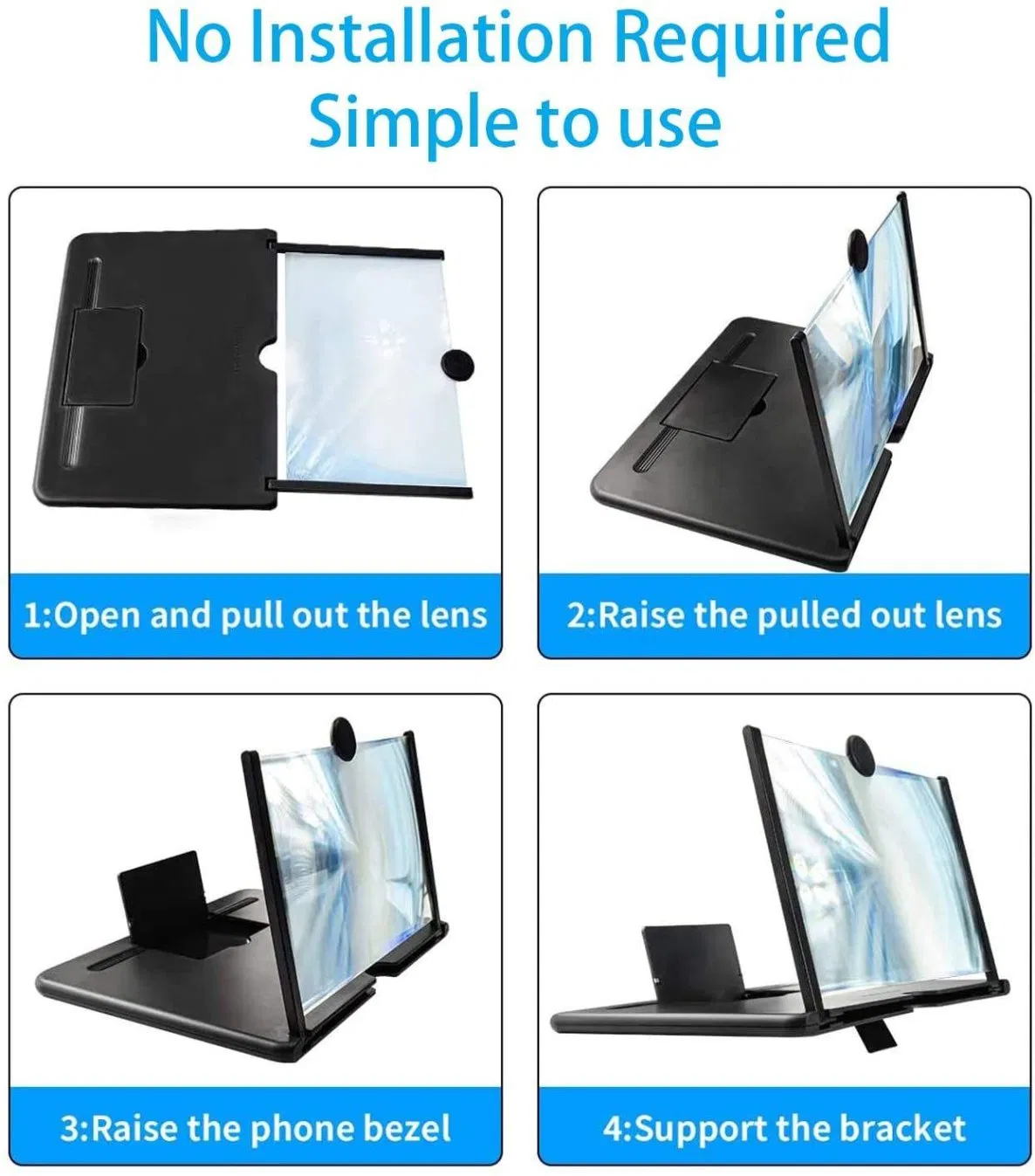 10 12 14" 16" Universal Mobile Phone Screen Amplifier 3D Video 3X Screen Enlarger Phone Screen Magnifier Mobile Phone Accessories