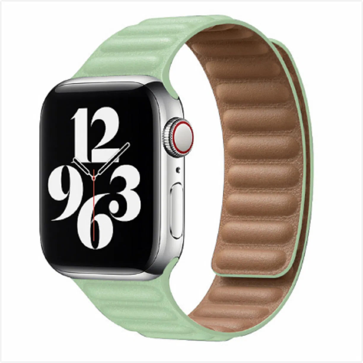 Magnetic PU Leather Watch Band for iWatch 6/7/8/Se Watch Replacement