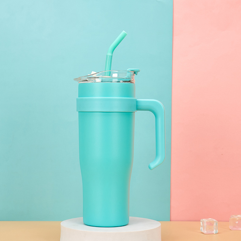 Hot Sale Vacuum 40 Oz Tumbler with Handle and Straw Travel Mug