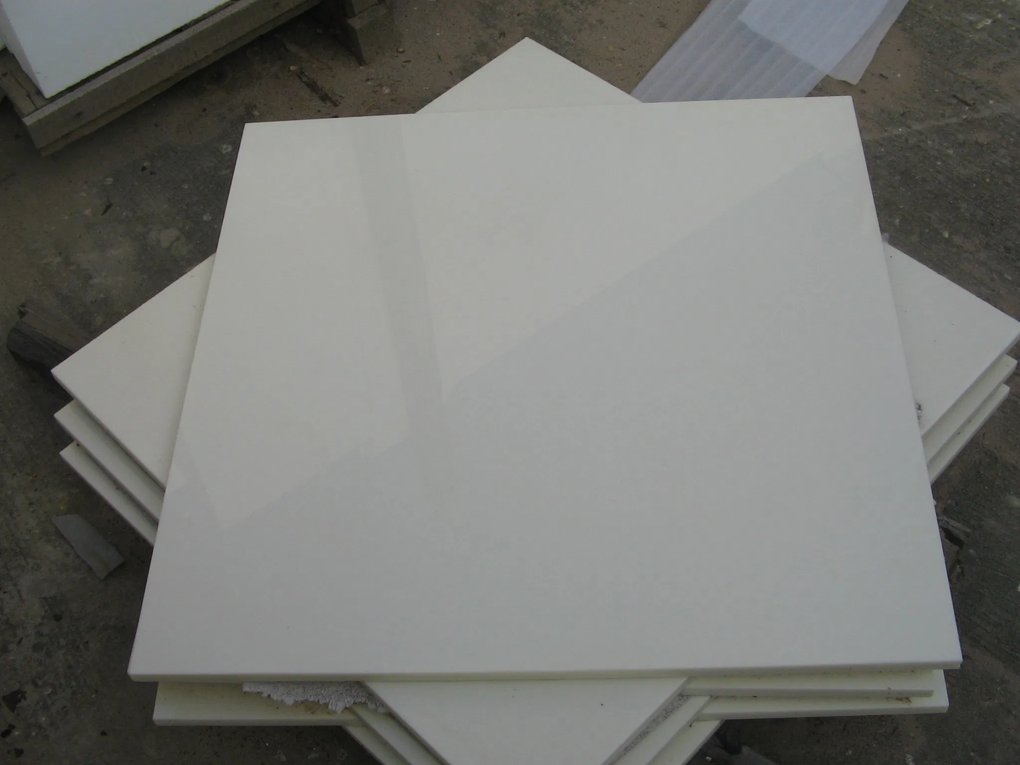 Artificial Stone Super white Nano crystallized Glass Tiles for interiors/indoor floor wall