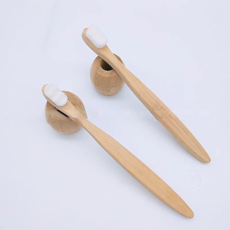 Custom 10000 Bristle Soft Micro Fiber Nano Extra Ultra Biodegradable Bamboo Toothbrush