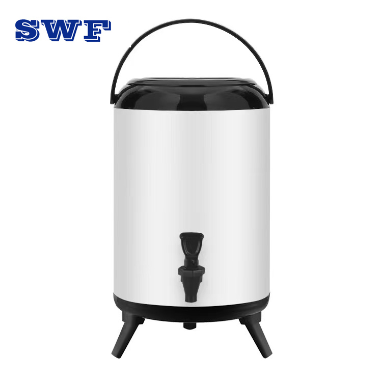 Double-Layer 6L Coffee Bucket Portable Reusable Milk Tea Bucket Thermal Insulation
