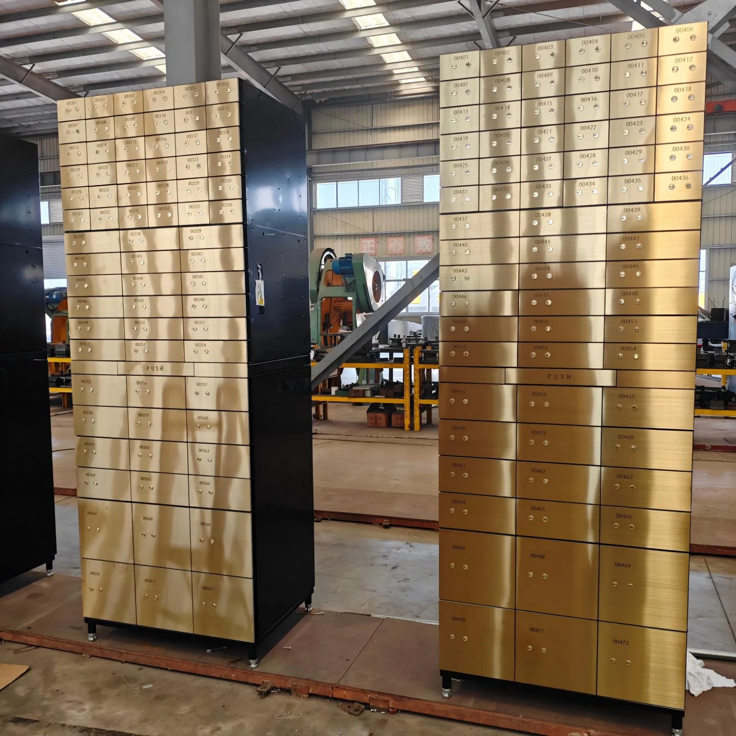 Premium Titanium Gold Safe Deposit Box with Dual Key Lock