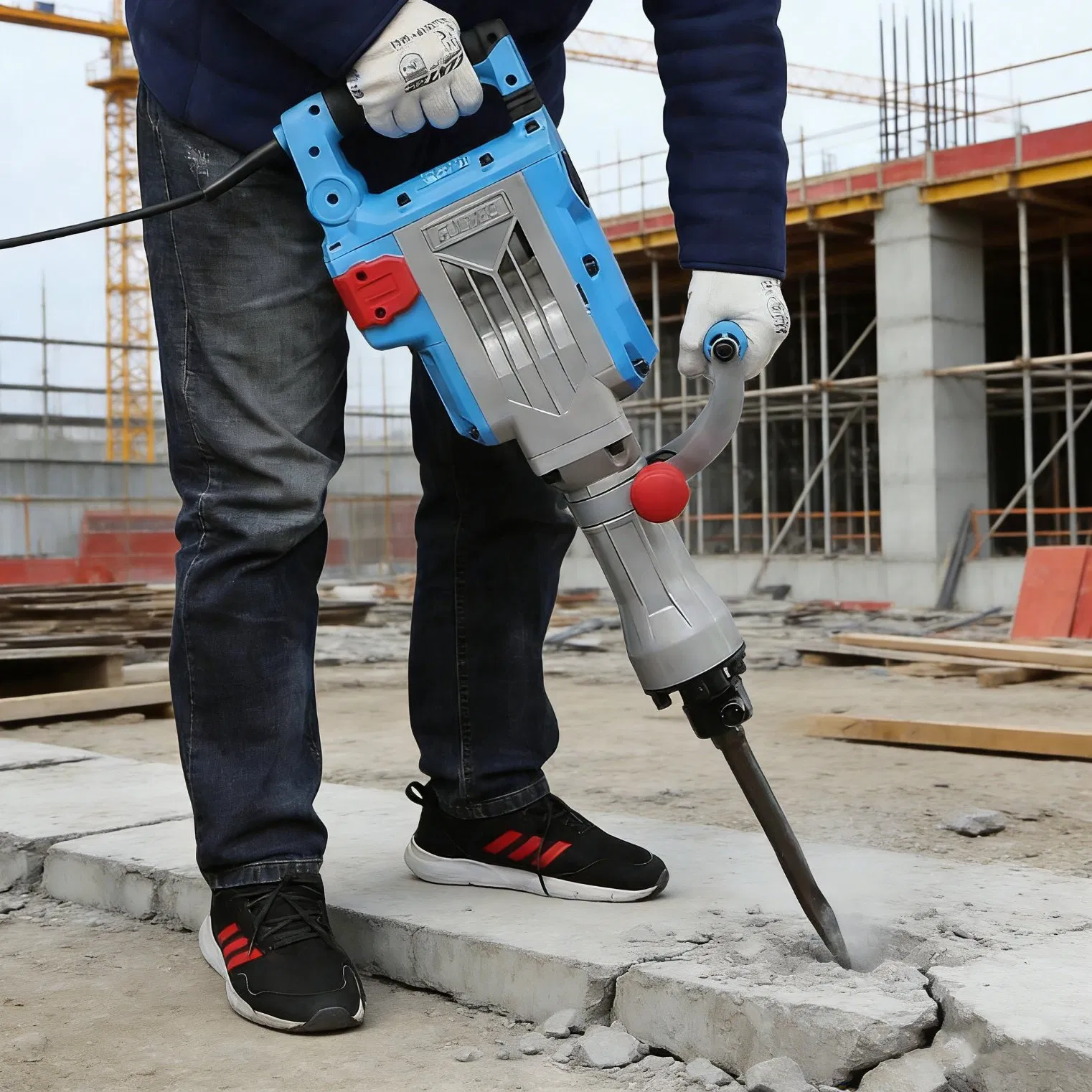 Отбойный молоток электрический Fixtec 1700Вт, 68Дж