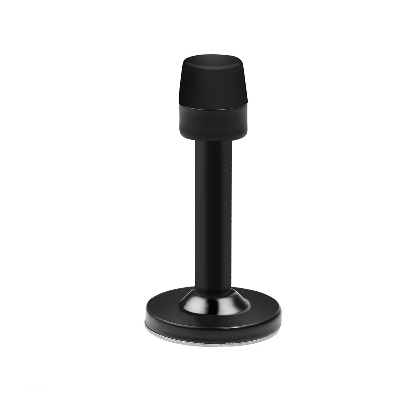 Stainless Steel Matt Black Door Stop Wall Mounted Doorstop Rubber Buffer Stopper