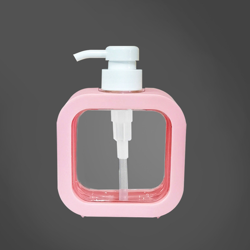 New Apple-Shaped Transparent Bottle, Bathroom Hand Soap Bottle, Plastic Pump Dispenser