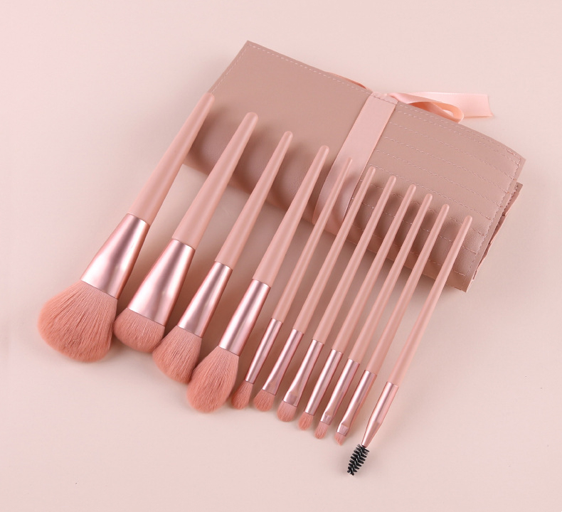 Hot Sale Soft Synthetic Hair Makeup Powder Lip Cosmetic Brush with Bag