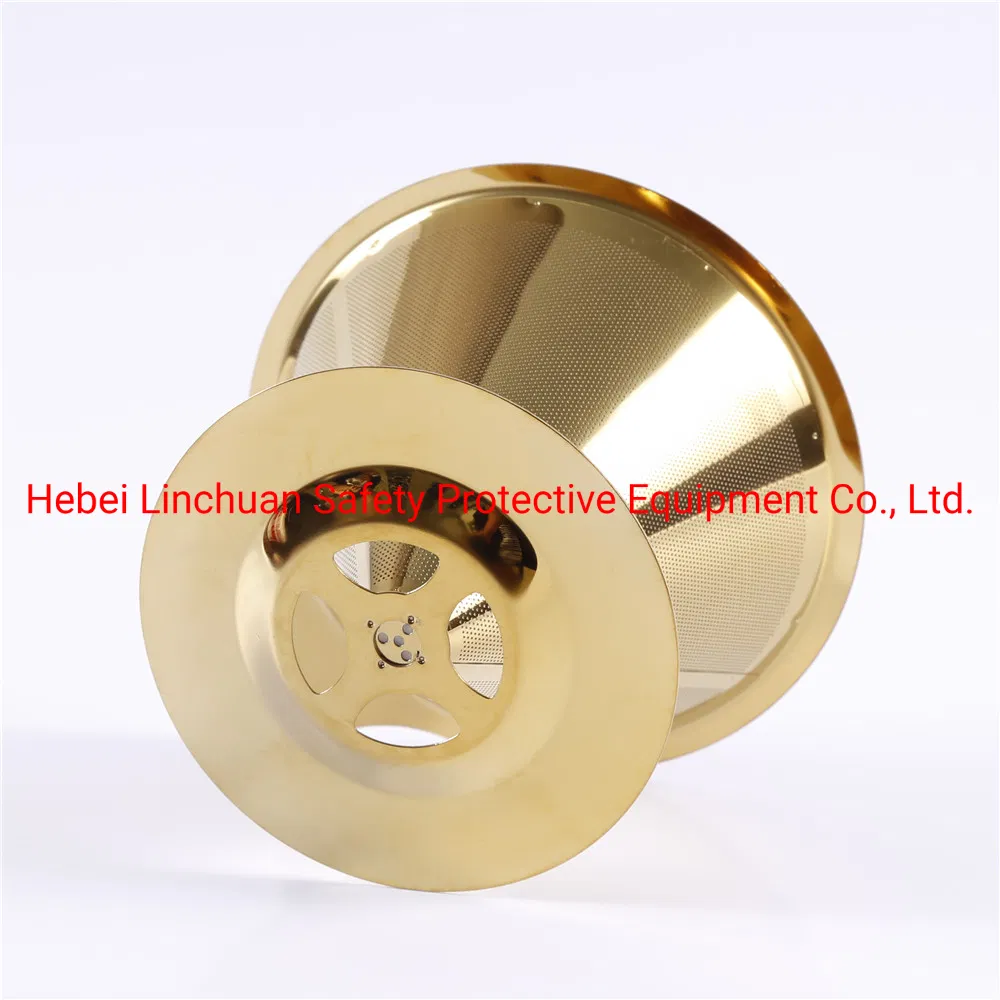 Gold Color Reusable Coffee / Stainless Steel Mesh Coffee Filter