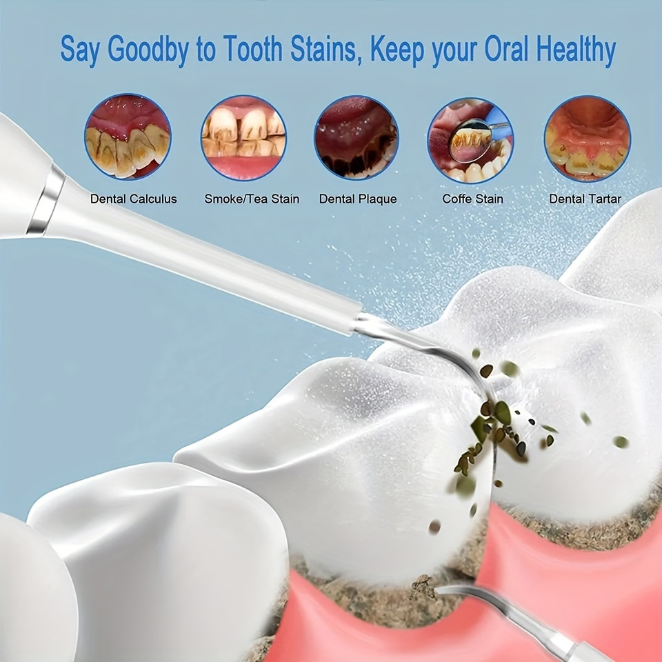 Electric Toothbrush with Ultrasonic Dental Scaler Silicone Waterproof