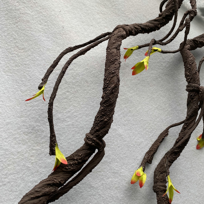 Ветки искусственные виноградные листья лоза цветы