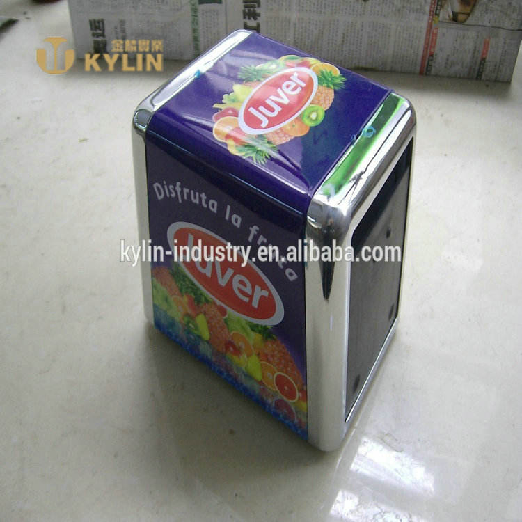 China Multicolor Durable Touchless Metal Napkin Dispenser