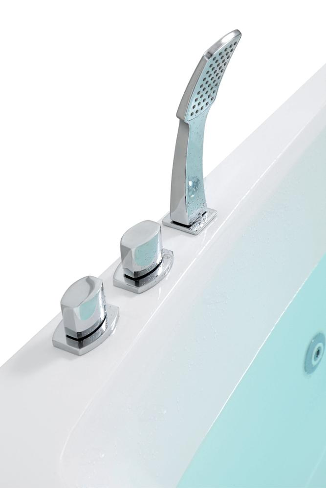 Apartment Hotel Bathroom Single Tempered Glass Side Acrylic Bathtub