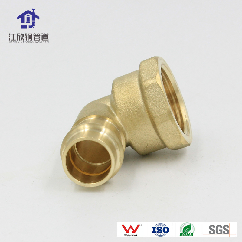 Brass Press Elbow Thread to Valve Plumbing Fitting Female Male Knee