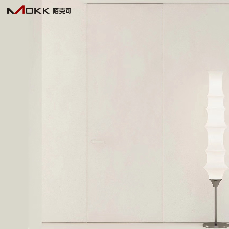 Sleek Aluminum Wood Concealed Frame Fire-Resistant Flush Doors Frameless Hidden Door Invisible Door Frameless Interior Door Suitable for Hotels, Villas