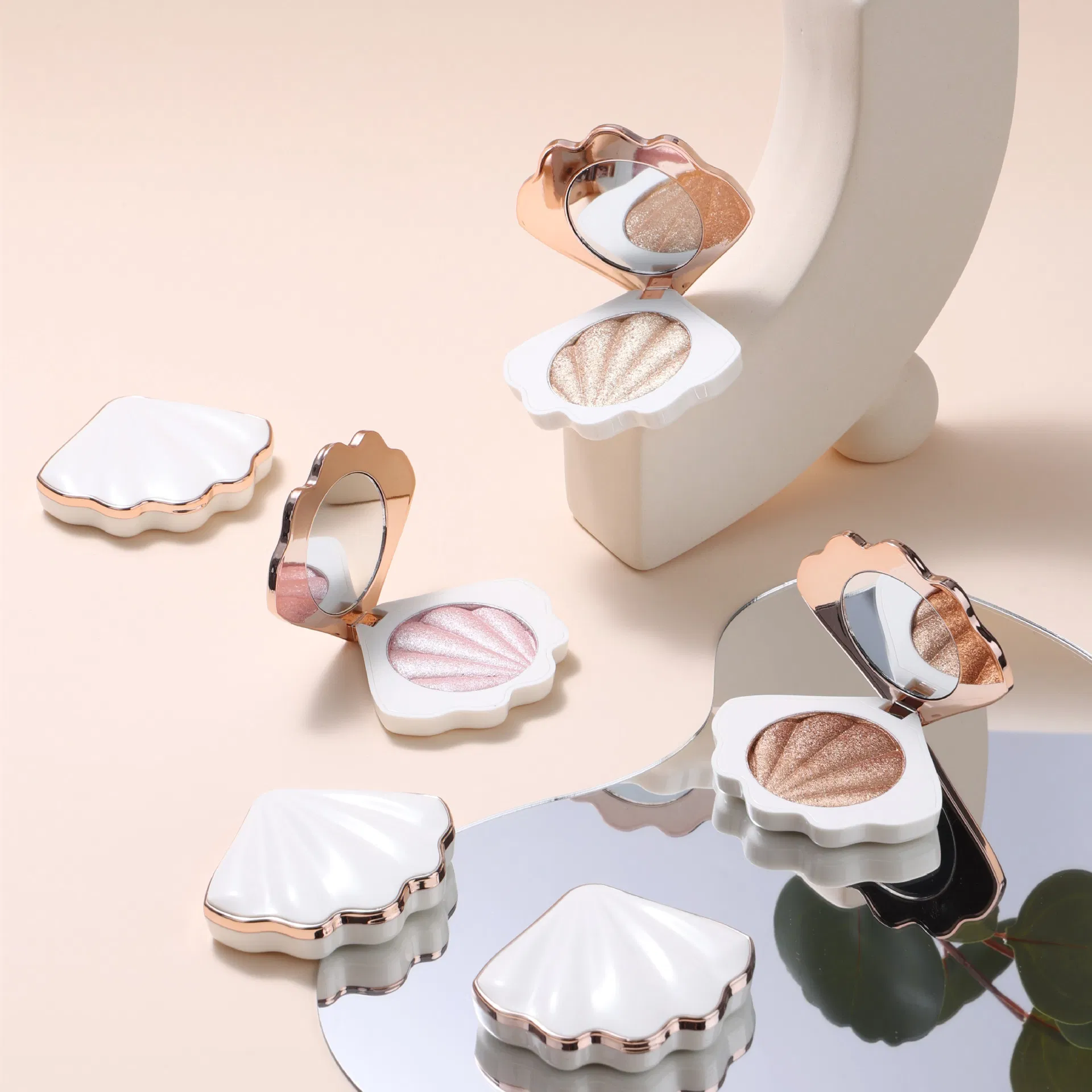 Bloom Powder Face Brightening Shaper Pearl Sparkle Pink Blush Eye Shadow