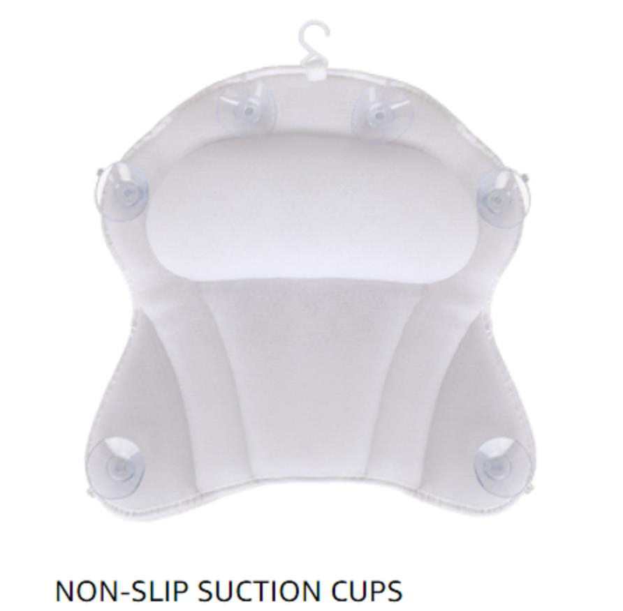 China Manufactory Custom Wholesale 3D Breathable Spacer Air Mesh Fabir Bath Products Bathtub Pillows with Suctions