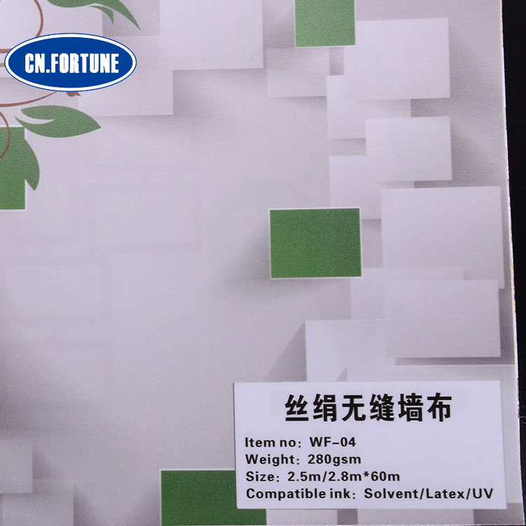 Eco-Solvent Latex UV Printing Silklike Seamless Wall Fabric Roll